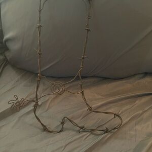 Rustic Barbed Wire Boot Decor